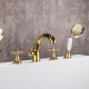 Смеситель на борт ванны GAPPO G89-6 G1189-6 на 4 отверстия, золото