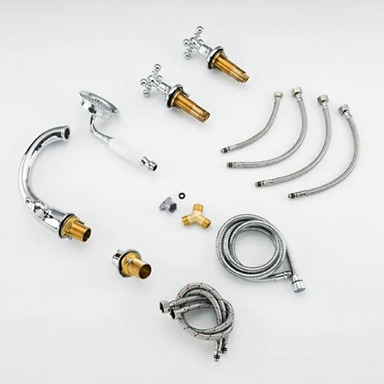 Смеситель на борт ванны GAPPO G89 G1189 на 4 отверстия, хром