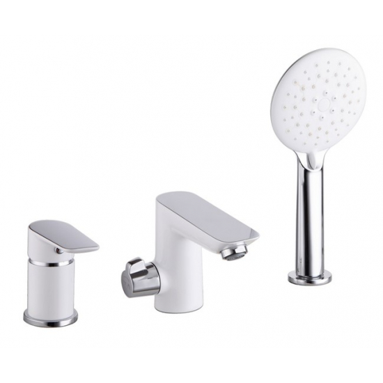 Смеситель на борт ванны IDDIS Cloud CLOSB30i07 белый/хром