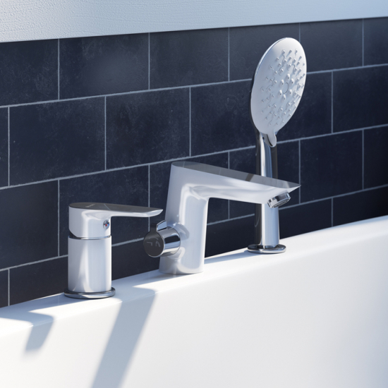 Смеситель на борт ванны IDDIS Cloud CLOSB30i07 белый/хром