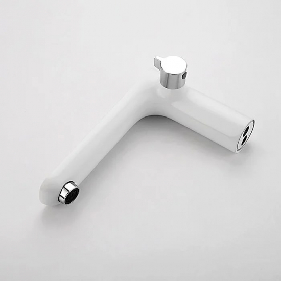 Смеситель на борт ванны LEDEME L1153W на 3 отверстия белый/хром