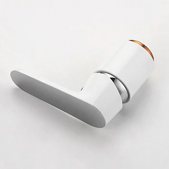 Смеситель на борт ванны LEDEME L1153W на 3 отверстия белый/хром