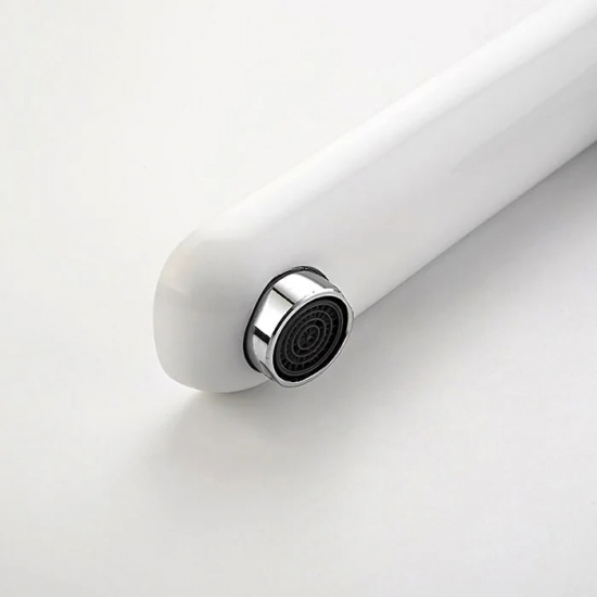 Смеситель на борт ванны LEDEME L1153W на 3 отверстия белый/хром