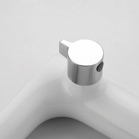 Смеситель на борт ванны LEDEME L1153W на 3 отверстия белый/хром