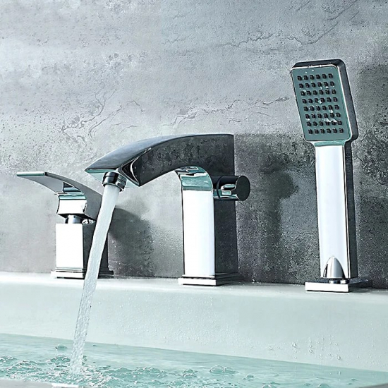 Смеситель на борт ванны LEDEME L1198 на 3 отверстия, хром