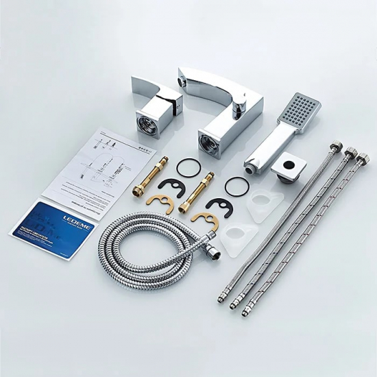 Смеситель на борт ванны LEDEME L1198 на 3 отверстия, хром