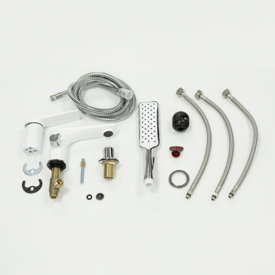 Смеситель на борт ванны LEMARK Allegro LM5945CW на 3 отверстия, хром/белый