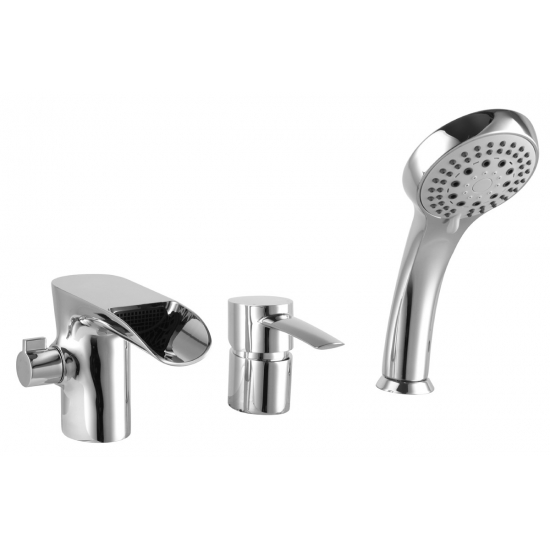 Смеситель на борт ванны LEMARK Atlantiss LM3245C на 3 отверстия, хром 