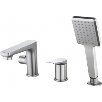 Смеситель на борт ванны LEMARK Bronx LM3745GM на 3 отверстия графит