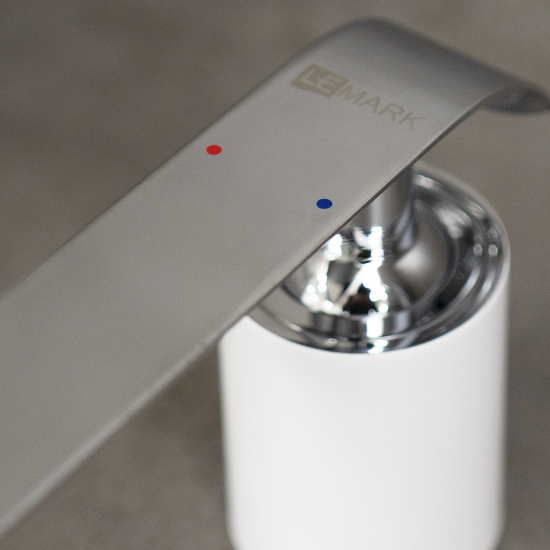 Смеситель на борт ванны LEMARK Melange LM4947CW на 3 отверстия, хром/белый