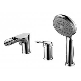 Смеситель на борт ванны LEMARK Omega LM3145C на 3 отверстия, хром 