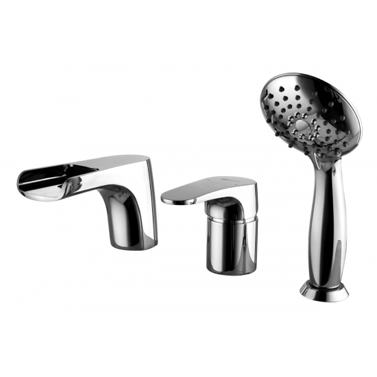 Смеситель на борт ванны LEMARK Shift LM4345C на 3 отверстия, хром