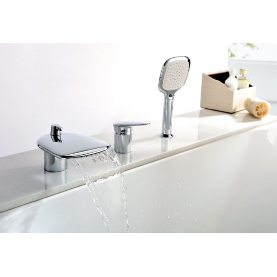 Смеситель на борт ванны LEMARK Status LM4445C на 3 отверстия, хром 