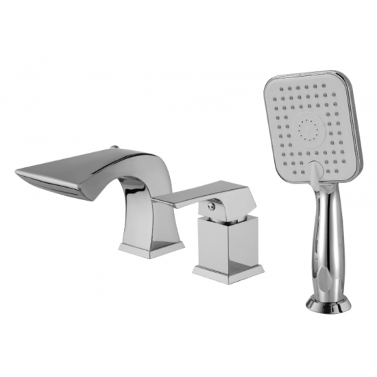 Смеситель на борт ванны LEMARK Unit LM4545C на 3 отверстия, хром 