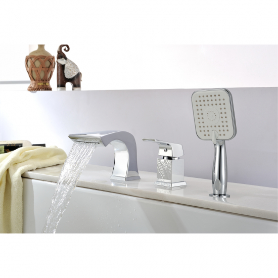 Смеситель на борт ванны LEMARK Unit LM4545C на 3 отверстия, хром 