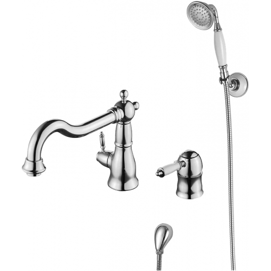 Смеситель на борт ванны LEMARK Villa LM4847C на 2 отверстия, хром