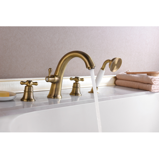 Смеситель на борт ванны LEMARK Vintage LM2841B на 4 отверстия, бронза