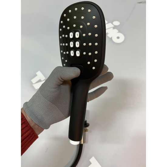 Смеситель на борт ванны TIMO Helmi 4020/03Y на 4 отверстия, чёрный