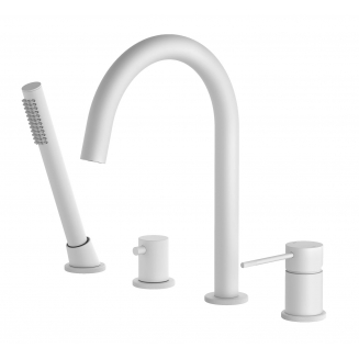 Смеситель на борт ванны TIMO Saona 2320/16Y на 4 отверстия, матовый белый