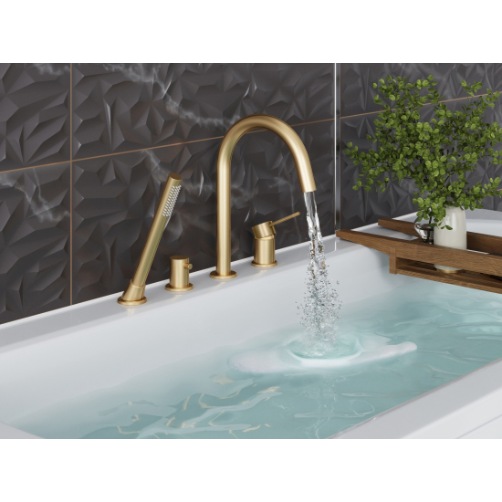 Смеситель на борт ванны TIMO Saona 2320/17Y на 4 отверстия, золото
