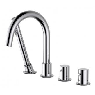 Смеситель на борт ванны TIMO Saona 2330/00Y с термостатом, на 4 отверстия, хром