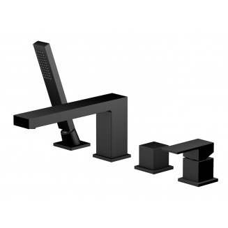 Смеситель на борт ванны TIMO Selene 2130/03Y на 4 отверстия, чёрный