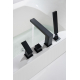 Смеситель на борт ванны TIMO Selene 2130/03Y на 4 отверстия, чёрный