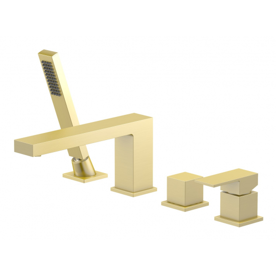 Смеситель на борт ванны TIMO Selene 2130/17Y на 4 отверстия, золото