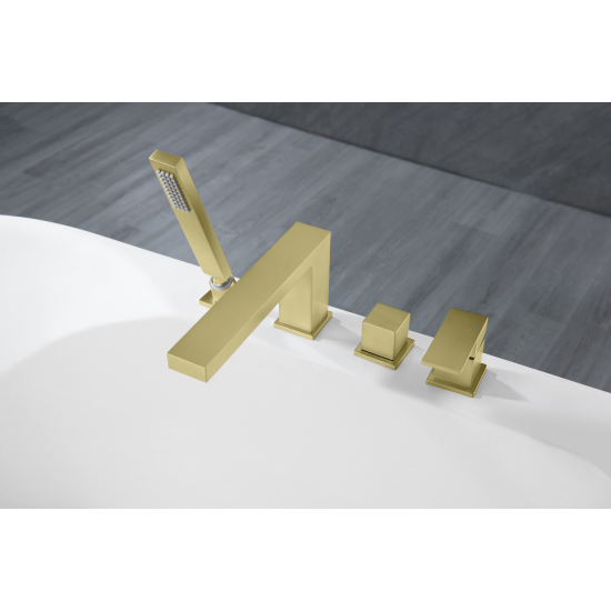 Смеситель на борт ванны TIMO Selene 2130/17Y на 4 отверстия, золото