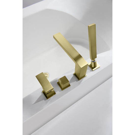 Смеситель на борт ванны TIMO Selene 2130/17Y на 4 отверстия, золото