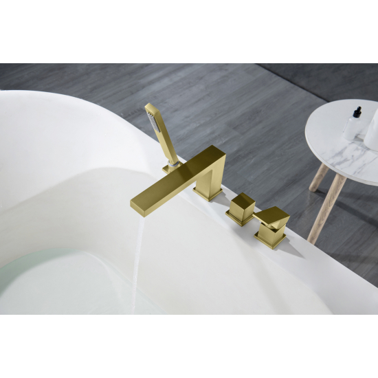 Смеситель на борт ванны TIMO Selene 2130/17Y на 4 отверстия, золото