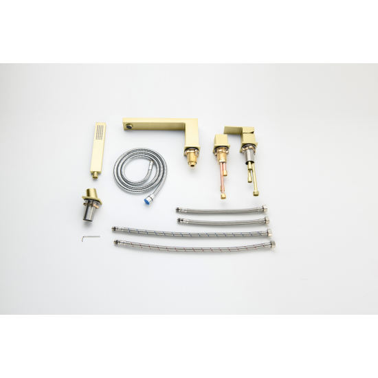 Смеситель на борт ванны TIMO Selene 2130/17Y на 4 отверстия, золото