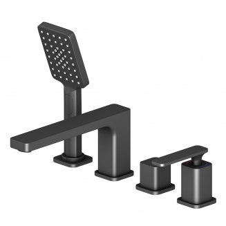 Смеситель на борт ванны TIMO Torne 4330/03Y на 4 отверстия, чёрный