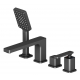 Смеситель на борт ванны TIMO Torne 4330/03Y на 4 отверстия, чёрный