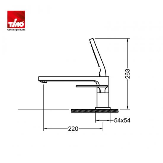 Смеситель на борт ванны TIMO Torne 4330/17Y на 4 отверстия, золото