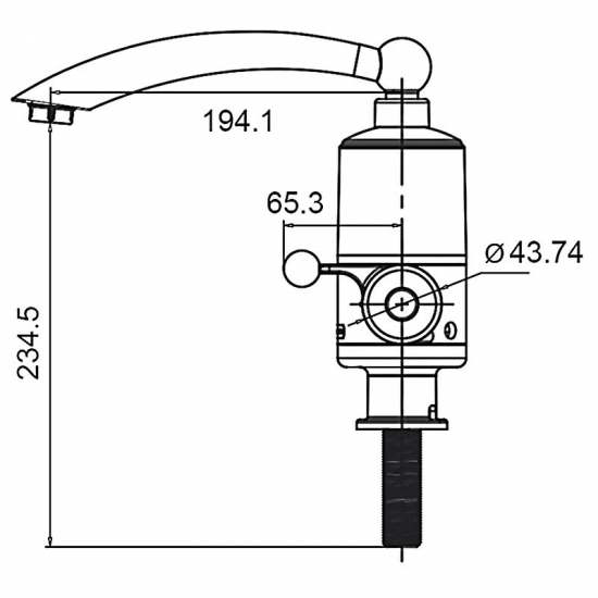 Смеситель водонагреватель FRUD R81010 3.3 квт