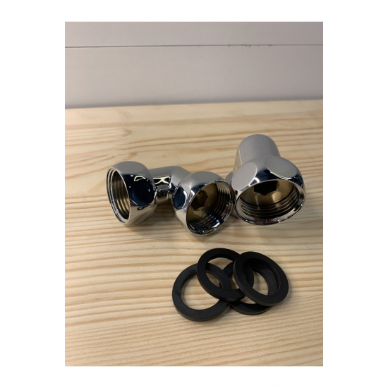 Соединение для полотенцесушителя SMART 1"x1" вн/вн, угловое пара