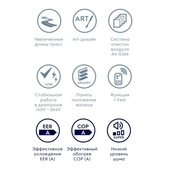 Сплит-система ELECTROLUX Air Gate 2 Black EACS-12HG-B2/N3 комплект (блок внутренний, блок внешний)