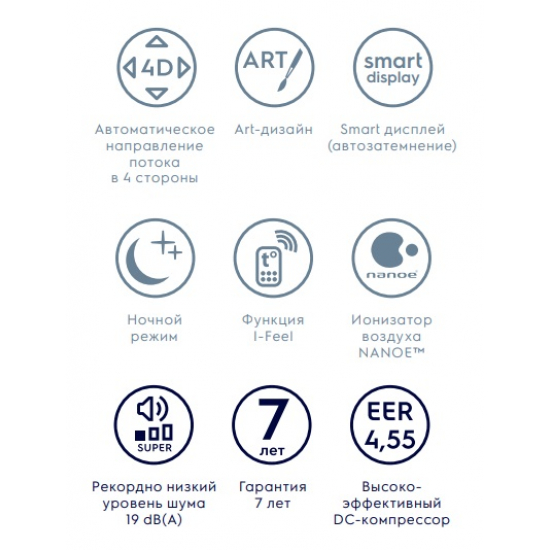 Сплит-система ELECTROLUX Evolution Super DC Inverter EACS/I-11HEV/N3 инверторного типа комплект 