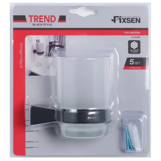 Стакан FIXSEN Trend FX-97806 одинарный черный