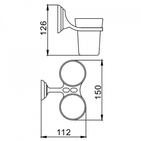 Стакан FRAP F1508 двойной