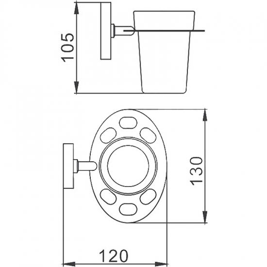 Стакан FRAP F1906-1 одинарный