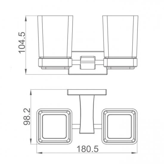 Стакан GAPPO G0708-6 двойной черный