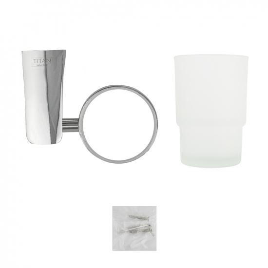 Стакан TITAN 77005 стекло настенный 