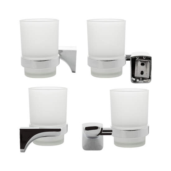 Стакан TITAN 77005 стекло настенный 