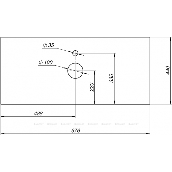 Столешница AQUANET Nova Lite 100 серый