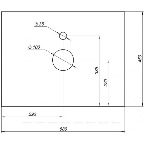 Столешница AQUANET Nova Lite 60 бежевый