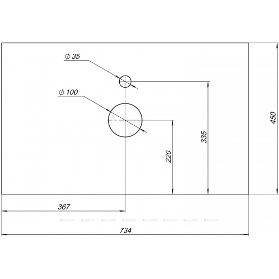 Столешница AQUANET Nova Lite 75 бежевый