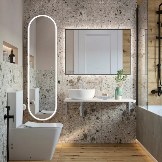 Столешница DIWO Элиста 100 белый мрамор, отверстие слева, без кронштейнов