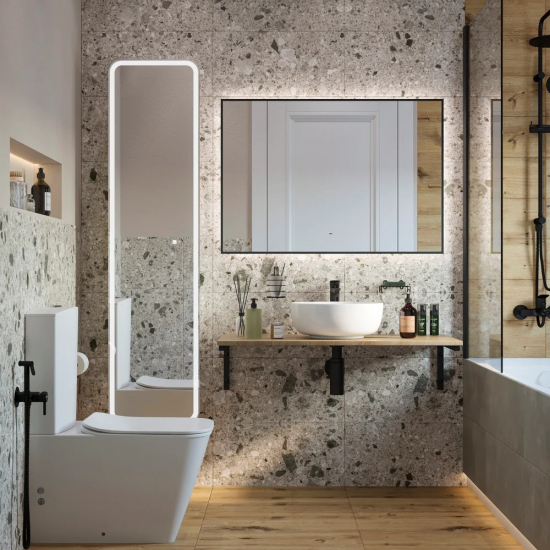 Столешница DIWO Элиста 100 светлое дерево, отверстие по центру, без кронштейнов